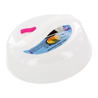 Imagem de Protetor contra respingos de plastico para placa de micro-ondas com tampa transparente ventilada para vapor