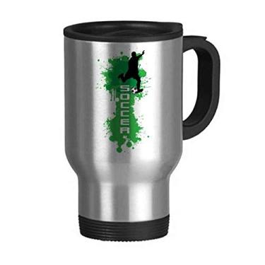 Imagem de Caneca de viagem com texto de futebol americano, esportes, copo de aço inoxidável, copo de carro