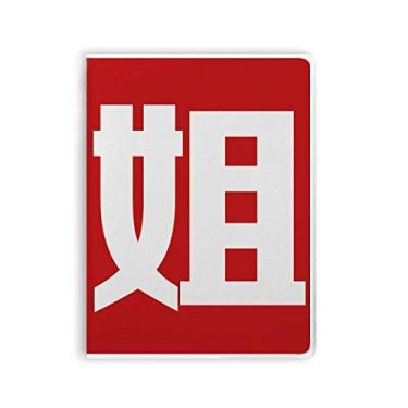 Imagem de Caderno de personagens chineses da China com capa de goma