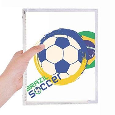 Imagem de Caderno esportivo de futebol brasileiro com folhas soltas e diário recarregável