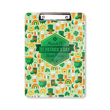 Imagem de Clover Beer Rainbow Ireland St.Patrick's Day Prancheta pasta para escrita A4