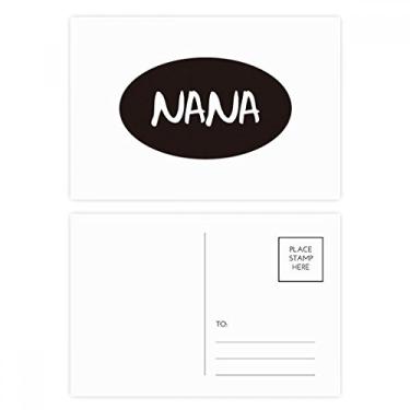 Imagem de Conjunto de cartões postais de presente com letras de avó para cartão de felicitações