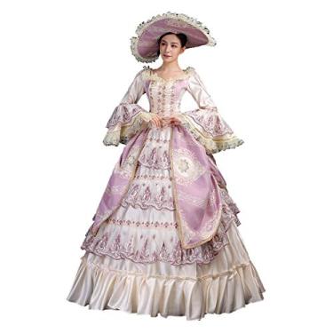Imagem de Victorian Rococo Party Ball Gown Marie Antoinette Masquerade Vampire Dress Steampunk Period Party Dresses (4XL, Masquerade_3)