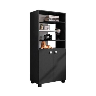 Imagem de Armário Luna Para Escritório Multiuso 4 Prateleiras 2 Portas