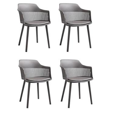 Imagem de Kit 4 Cadeiras Marcela Rivatti Móveis Cinza