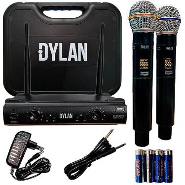 Imagem de Microfone De Mão Duplo Sem Fio Dylan 26 Canais DW-602 Max