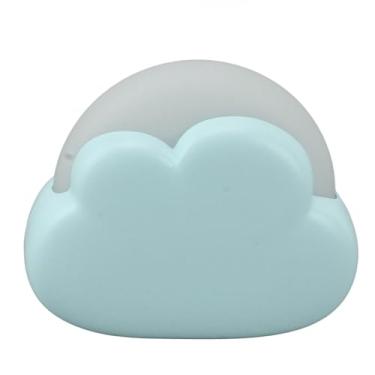 Imagem de Hyuduo Linda luz noturna para crianças, 2 cores, ajustável, USB, recarregável, mini luminária de cabeceira para bebê, decoração de mesa, luminária de mesa fofa para berçário, quarto, dormitório (azul)