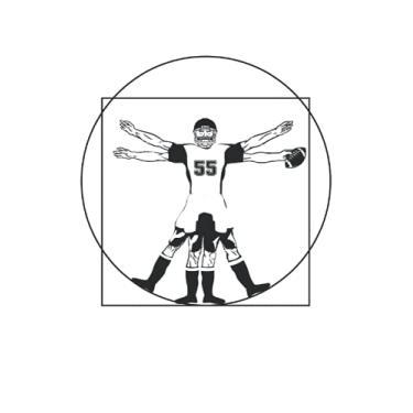 Imagem de Joueur de football américain - Homme de Vitruve Da Vinci Touchdown: Un carnet de notes de format journal (6 x 9 pouces), un agenda et un planificateur avec 120 pages quadrillées.