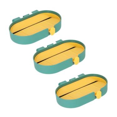 Imagem de Zerodeko 3 Pçs Caixa De Sabão Parede Banheiro Saboneteira Suporte De Sabão De Plástico Suporte De Sabão Pia Esponja Titular Bandeja De Sabão Para Chuveiro Bandeja De Esponja Parede