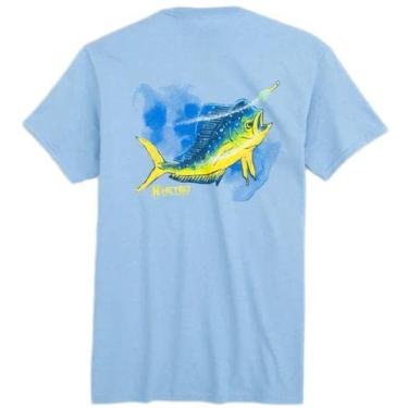 Imagem de Heybo Camiseta Inshore Lures SS Coral, Azul-bebê, XG
