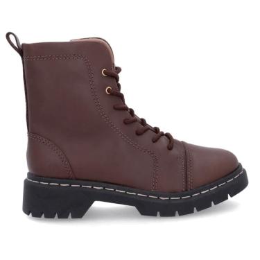 Imagem de Coturno Usaflex Feminino Em Couro Cano Médio Tratorado AL1301