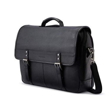 Imagem de Samsonite Aba clássica de couro, Preto, One Size, Aba clássica de couro