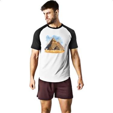 Imagem de Camiseta Raglan Piramide De Queops Watercolor - Alearts