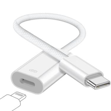 Imagem de Cabo adaptador de áudio USB C para Lightning USB tipo C macho para Lightning fêmea conversor de fones de ouvido compatível com iPad Pro 2020/2021, Galaxy S23 S22 S21, Pixel 7 6 5XL 4XL 3, MacBook