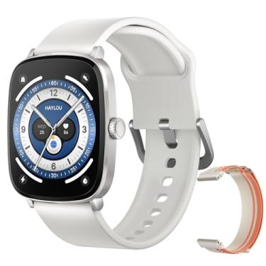 Imagem de HAYLOU RS5 Smartwatch,2.01"AMOLED Display Bluetooth Telefone Chamada Relógio Inteligente para Homens e Mulheres,Duas Alças,Assistente de Voz,IP68(Branco)