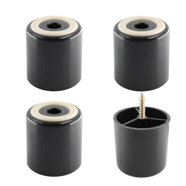 Imagem de AUXBC Protetores de piso para pés de móveis de 5 cm com aderência de borracha, pernas redondas antiderrapantes para móveis, pernas de sofá, pés de plástico, elevador de mesa, 4 peças