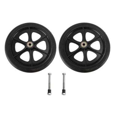 Imagem de Rodas de Substituição para Cadeiras de Rodas, 2 Peças de Rodas para Cadeiras de Rodas Com Rolamentos Lisos Acessório de Rodas para Cadeiras de Rodas Elétricas de Substituição de
