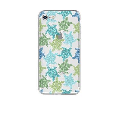 Imagem de Capa compatível com iPhone SE 2022 (3ª geração) 5G mais recente/iPhone SE 2020 (2ª geração)/capa para iPhone 8 (4,7 polegadas), capa protetora de TPU macio transparente estilo tartaruga Blingy's