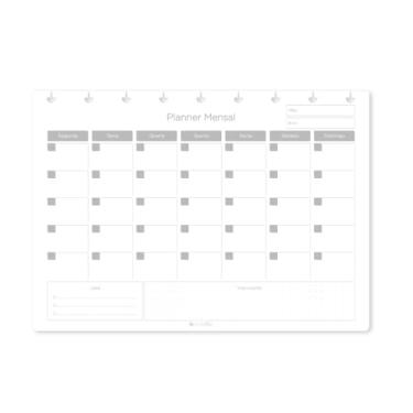 Imagem de Refil Caderno De Disco iscool Planner Mensal Classic Médio Branco