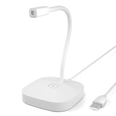 Imagem de Microfone de Mesa, Microfone Condensador Com Interruptor de Toque, Plug and Play de Microfone de Computador para Videoconferência On-line, Ensino On-line, Transmissão Ao Vivo