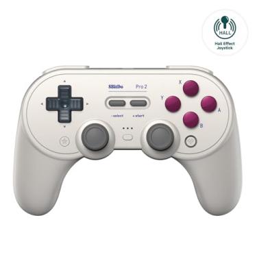 Imagem de 8Bitdo Pro 2 Bluetooth Controller for Switch, Hall Effect Joystick Update, Wireless Gaming Controller for Switch, PC, Android, and Steam Deck & Apple (G Classic Edition)