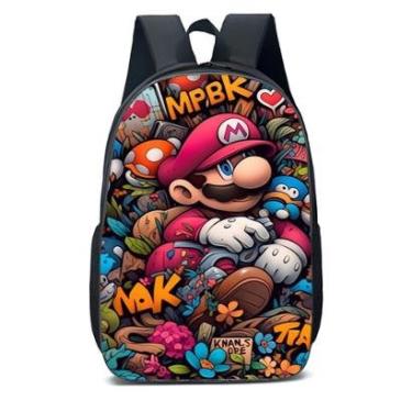 Imagem de MOCHILA ESCOLA INFANTIL JUVENIL ANIME SUPER MÁRIO-Unissex
