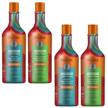 Imagem de Inoar Bombar 2 Kits Shampoo e Condiciondor Litro