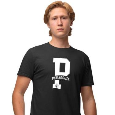 Imagem de Camisa Camiseta Masculina Estampada Pedagogia 100% Algodão Fio 30.1 Pe
