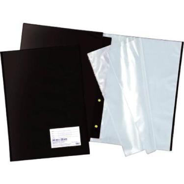 Imagem de Pasta Catálogo com 10 envelopes plásticos Tilibra Cor Preta