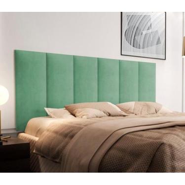 Imagem de Cabeceira Estofada Para Cama De Casal King 001 Dobrável Feita Em MDF/M