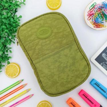 Imagem de Estojo Box 100 Pens com 1 Divisória Colorido - Daterra, Verde Militar