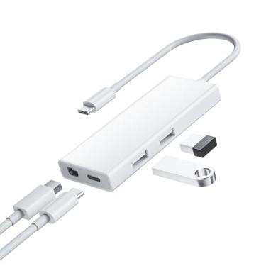 Imagem de Adaptador USB C para Mini DisplayPort 4K a 60Hz, conversor USB Tipo-C/Thunderbolt 3/4 para MDP/Mini DP com porta de carregamento PD 65W e 2 portas USB 2.0, ideal para MacBook Pro, não serve para