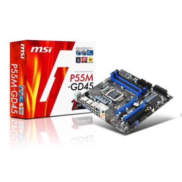 Imagem de MSI Placa mãe LGA 1156 Intel P55 Micro ATX Intel P55M-GD45
