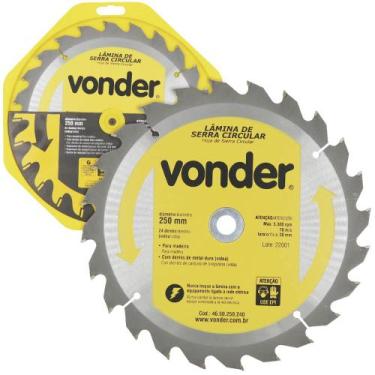 Imagem de Lâmina de Serra Circular 250x30mm 24 Dentes Vídea Vonder