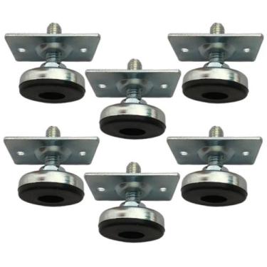 Imagem de (6pçs) Sapata, Pé Nivelador C/ Placa 30x45mm Rosca 3/8 - ABCMAIOR