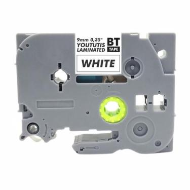 Imagem de Fita TZ S221 Compatível Para Rotulador BROTHER 9mm Branca - BYT