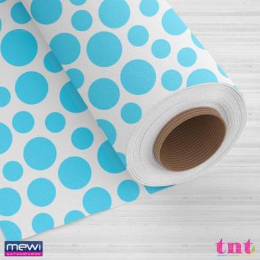 Imagem de Tnt Estampado Multibolas Azul Fundo Branco - 1201 - Mewi