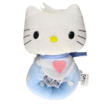 Imagem de Chocalho tipo Hello Kitty Plush Bebê 4 cores p/ escolher - SS, Azul