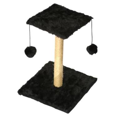 Imagem de Arranhador Para Gatos Poste Sisal 2 Bases Brinquedo Bolinha - Apiario 
