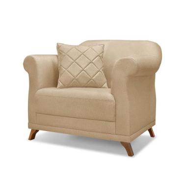 Imagem de Poltrona Decorativa Estofada Sala Quarto Escritório Leitura Fiorela - 