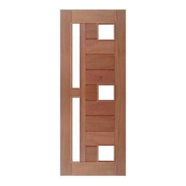 Imagem de Porta Pivotante Mexicana Horizontal 04 Vidros Montada em Madeira Maciç