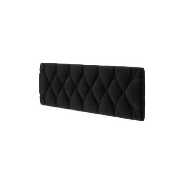 Imagem de Cabeceira Estofada Cama Box Solteiro 90 cm Paris - Magazine L, Preto S