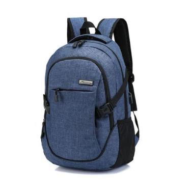 Imagem de Mochila com USB moderna Masculina Feminina 30L - TokShop, Azul