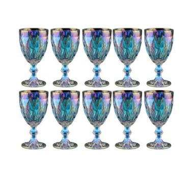 Imagem de Jogo de taça diamond Vidro Água Vinho - Furta cor 340ml 10 un - PRATIC