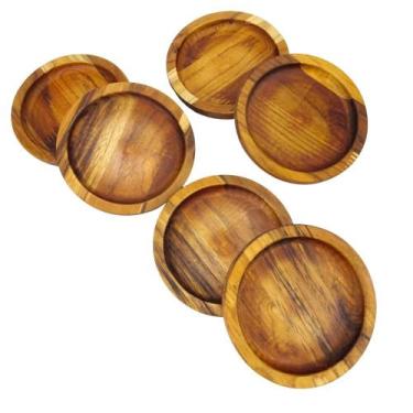 Imagem de Pires  de Madeira para Mesa Posta Acabamento Luxo - Carmisini