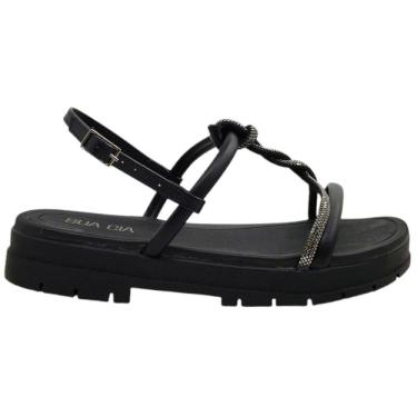 Imagem de Sandalia Feminina Papete Casual Dia a Dia Passeio com Strass Flatform Ft Ana Castela Sua Cia 8362.15675