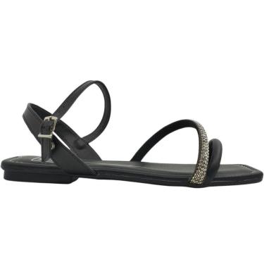Imagem de Sandália Feminina Rasteira Casual Social Dia a Dia Passeio Trabalho com Strass Moleca 5462.138