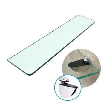 Imagem de Prateleira Vidro 8mm Canto Arredondado 60x25cm Incolor - Mixso