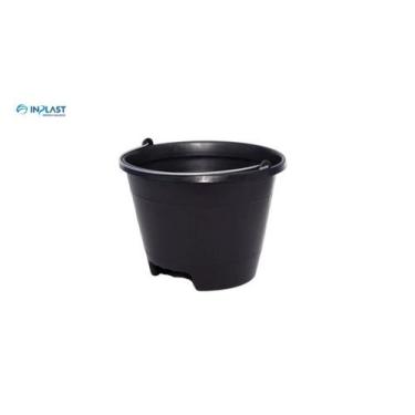 Imagem de Balde inplast plastico alca ferro 12 litros preto