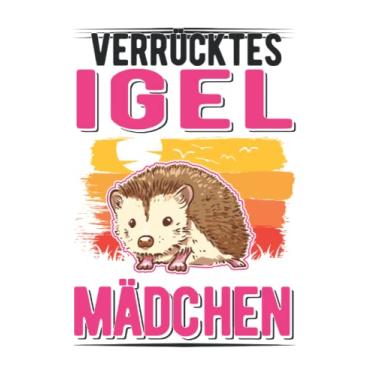 Imagem de Igel Notizbuch: Verrücktes Igel Mädchen Stacheligel / 6x9 Zoll / 120 karierte Seiten